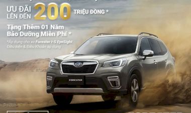 Bảng giá xe Subaru tháng 5/2022: Ưu đãi lên đến 200 triệu đồng
