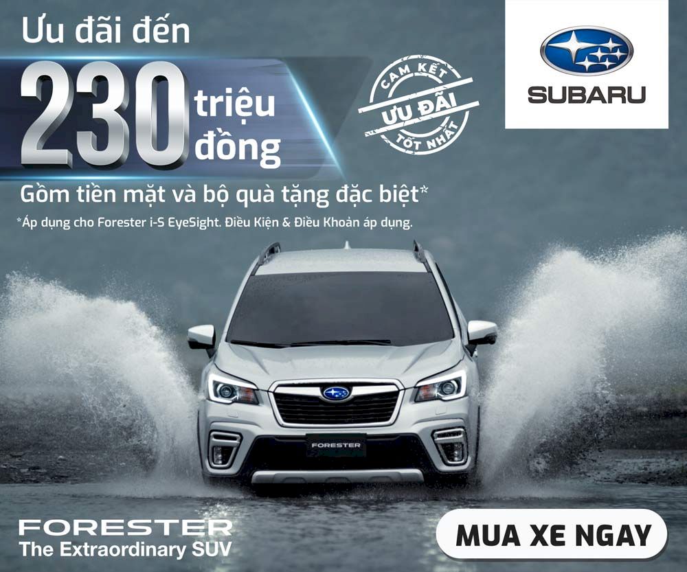 Giá xe Subaru và chương trình khuyến mãi tháng 12/2022 : Ưu đãi 259 triệu và phụ kiện