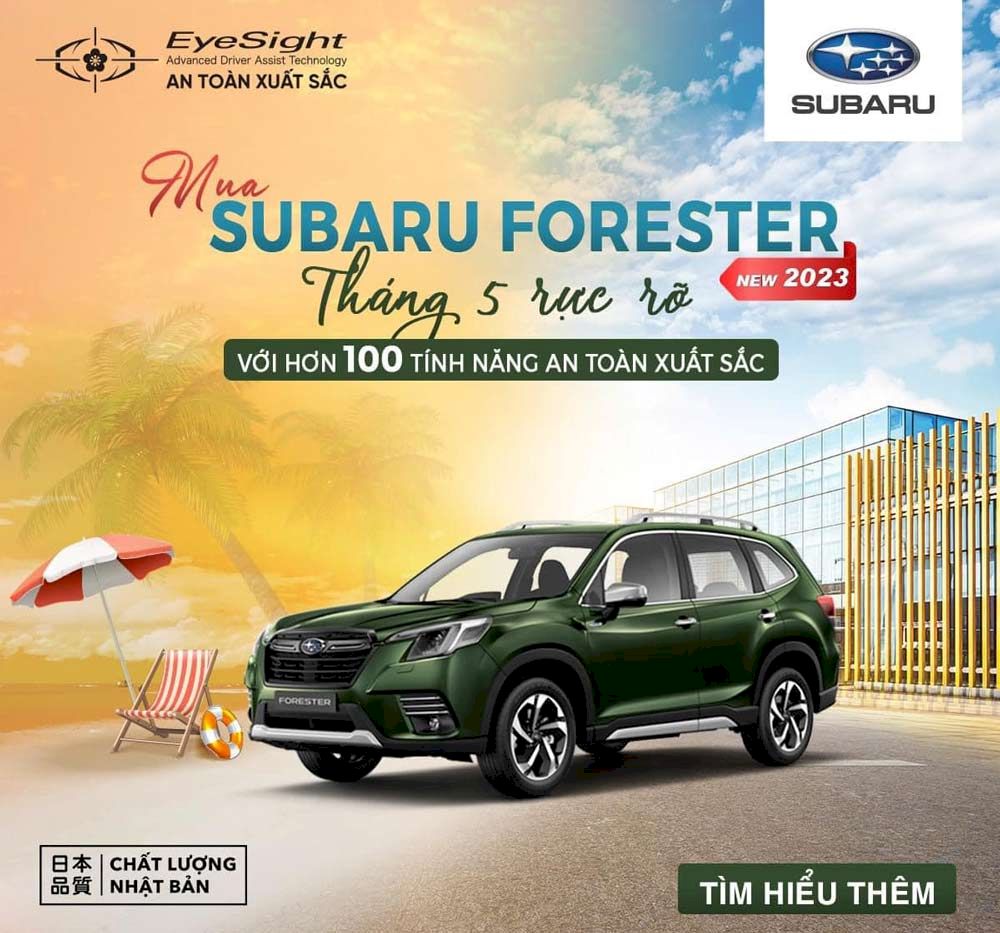 Bảng giá xe Subaru tháng 05.2023: Nhận ngay 50% hỗ trợ phí trước bạ khi mua xe