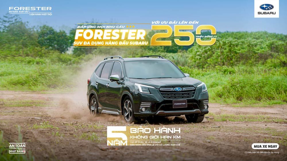 Giá xe Subaru và chương trình khuyến mãi mới nhất tháng 5.2024