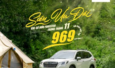 Giá xe Subaru và chương trình khuyến mãi tháng 11/2024: Giảm giá lên đến 403 triệu