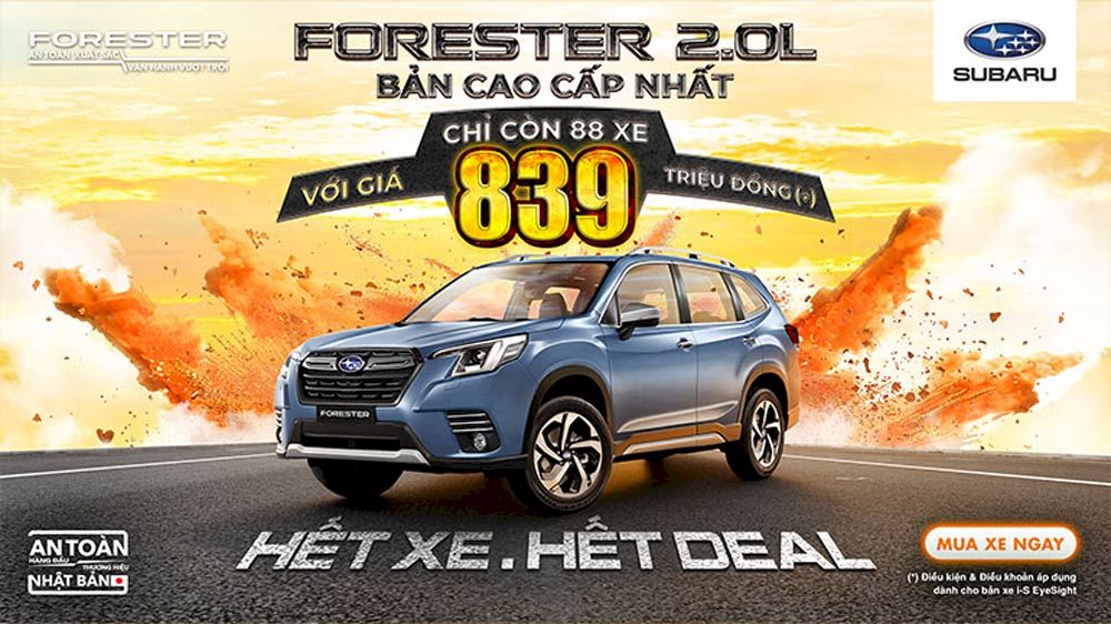Giá xe Subaru tháng 8/2026: Bảng giá mới nhất và ưu đãi từng dòng xe