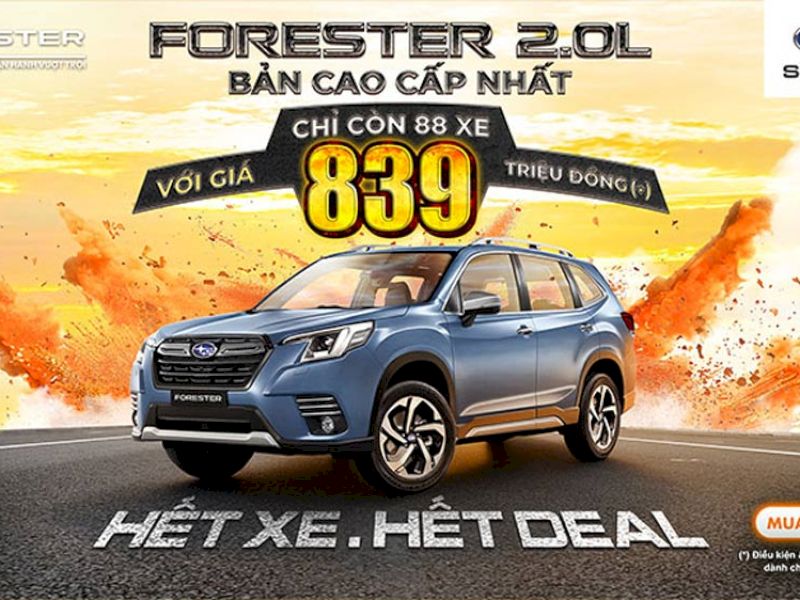 Giá xe Subaru tháng 8/2026: Bảng giá mới nhất và ưu đãi từng dòng xe